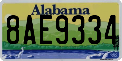 AL license plate 8AE9334