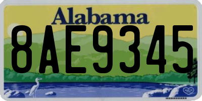 AL license plate 8AE9345
