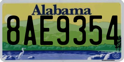 AL license plate 8AE9354