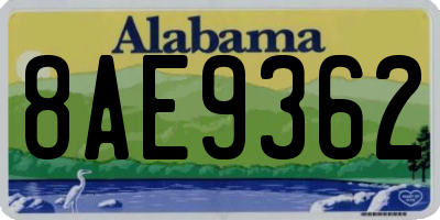 AL license plate 8AE9362