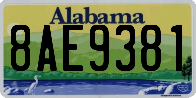 AL license plate 8AE9381