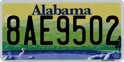 AL license plate 8AE9502
