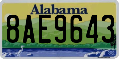 AL license plate 8AE9643