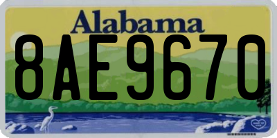 AL license plate 8AE9670