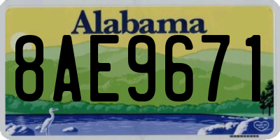 AL license plate 8AE9671
