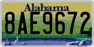 AL license plate 8AE9672