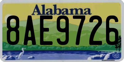 AL license plate 8AE9726