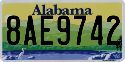 AL license plate 8AE9742