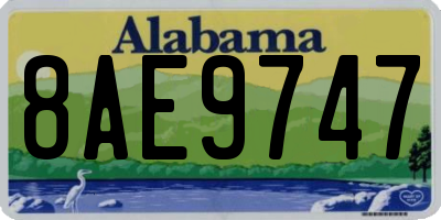 AL license plate 8AE9747