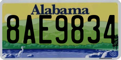 AL license plate 8AE9834