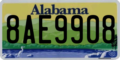 AL license plate 8AE9908