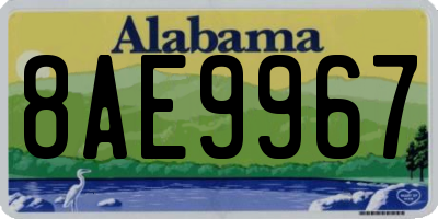 AL license plate 8AE9967