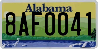 AL license plate 8AF0041