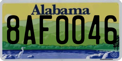 AL license plate 8AF0046