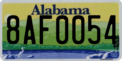 AL license plate 8AF0054