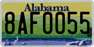 AL license plate 8AF0055