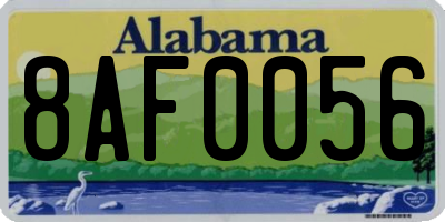 AL license plate 8AF0056