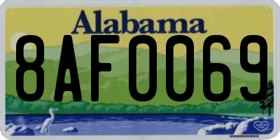 AL license plate 8AF0069