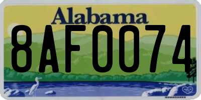 AL license plate 8AF0074