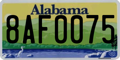 AL license plate 8AF0075