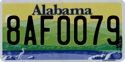 AL license plate 8AF0079