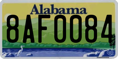 AL license plate 8AF0084