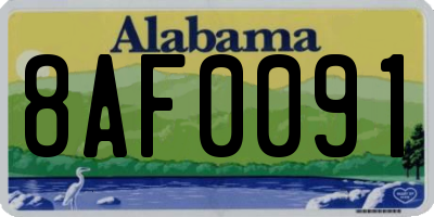 AL license plate 8AF0091