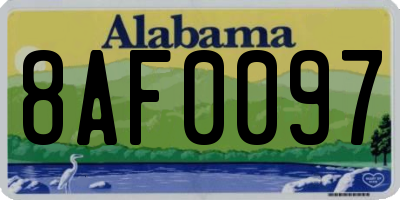 AL license plate 8AF0097