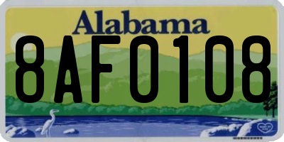 AL license plate 8AF0108