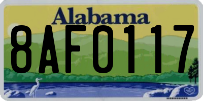 AL license plate 8AF0117