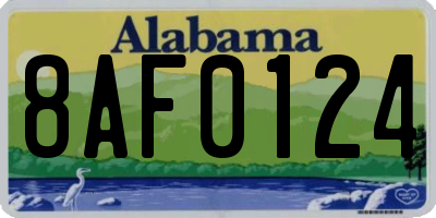 AL license plate 8AF0124