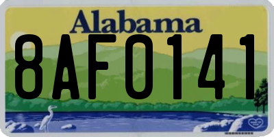 AL license plate 8AF0141