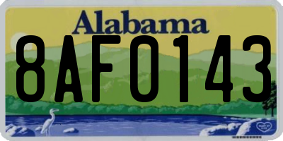 AL license plate 8AF0143