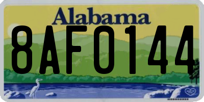 AL license plate 8AF0144