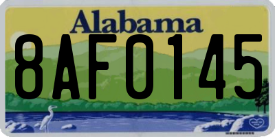 AL license plate 8AF0145