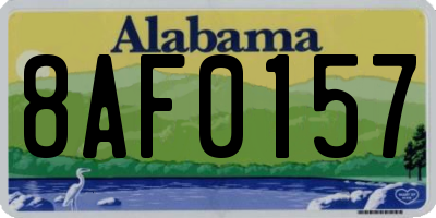 AL license plate 8AF0157