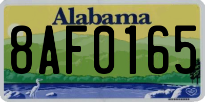 AL license plate 8AF0165