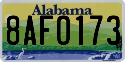 AL license plate 8AF0173