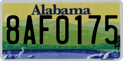 AL license plate 8AF0175