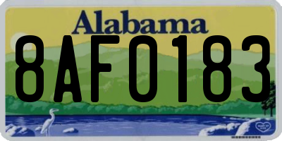 AL license plate 8AF0183