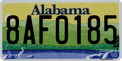 AL license plate 8AF0185
