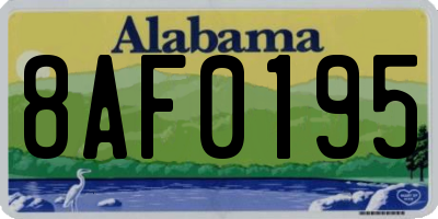 AL license plate 8AF0195