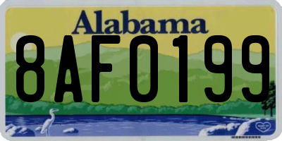 AL license plate 8AF0199