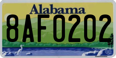 AL license plate 8AF0202