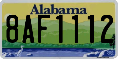 AL license plate 8AF1112