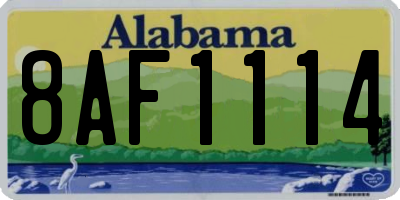 AL license plate 8AF1114