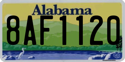 AL license plate 8AF1120