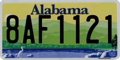 AL license plate 8AF1121