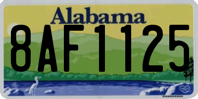 AL license plate 8AF1125