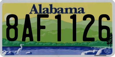 AL license plate 8AF1126